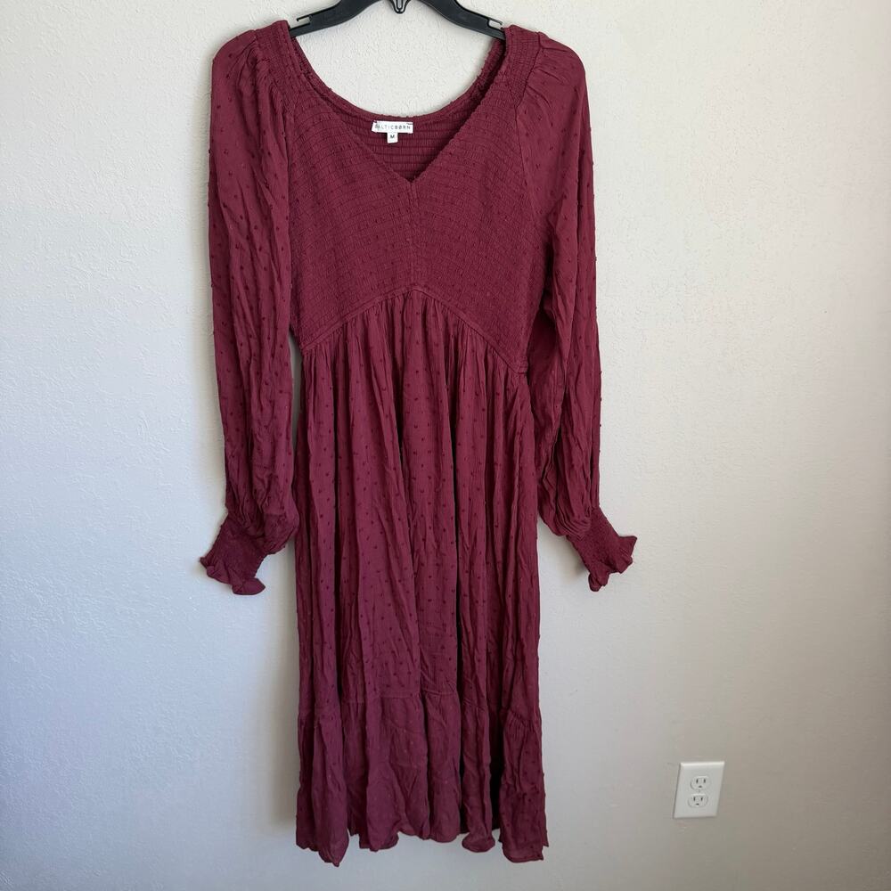 Baltic Born Burgundy Midi Dress